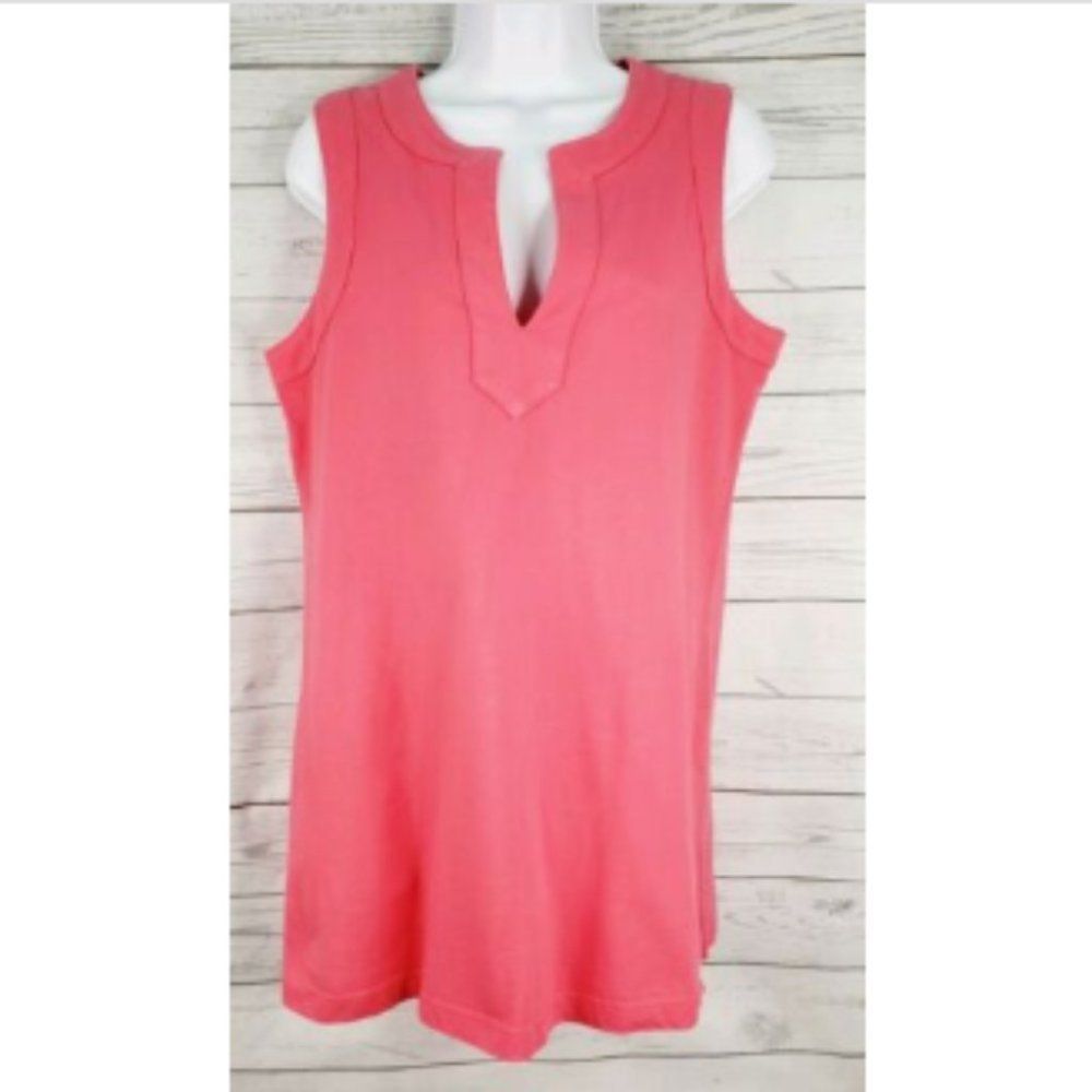 Lands End Top Sz XS Petite 2 4 Pink Sleeveless